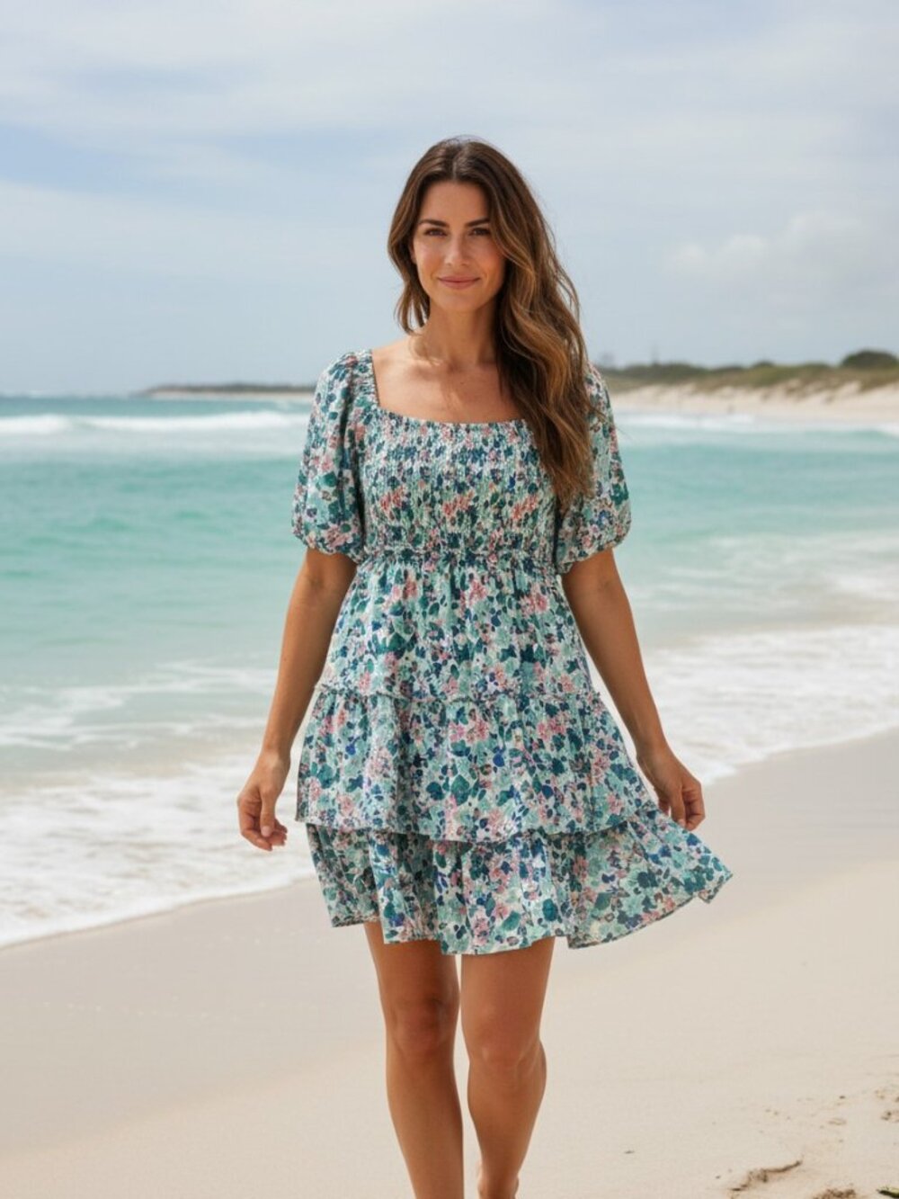 🌼 First Love Dress Size Large NWT | Floral Smocked Babydoll Mini - Picture 2 of 12